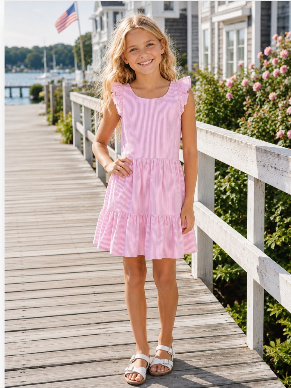 NWT Polo Ralph Lauren Girls Seersucker Dress Summer Spring Vacation Classic